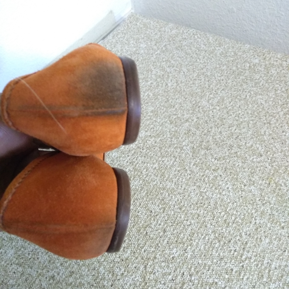 Burberry Orange Suede Flat Shoes - Picture 8 of 8